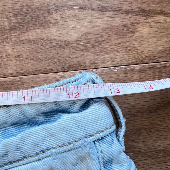Pacsun Shorts Size 25 Mom Short Denim Jean Light Wash Distressed Cuffed - Picture 9 of 11
